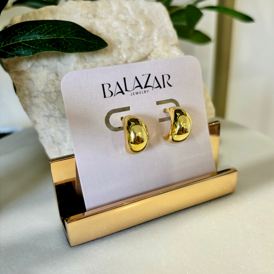 Bold Dome Studs Gold Vermeil