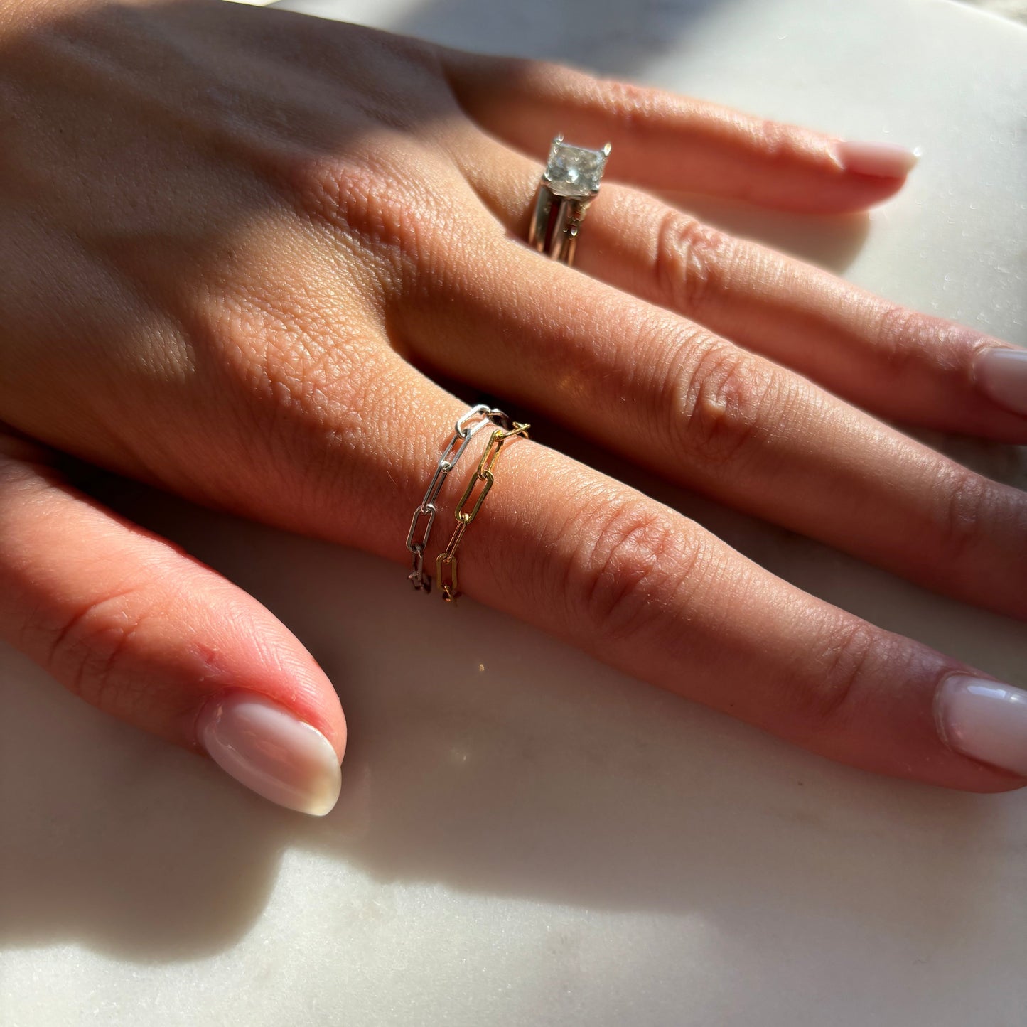 Paperclip Chain Ring