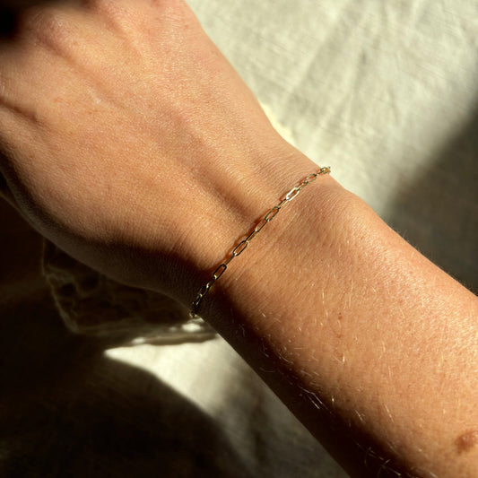 10k Paperclip Bracelet