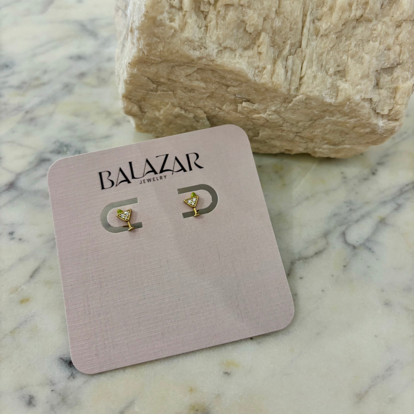 Martini Studs Gold Vermeil