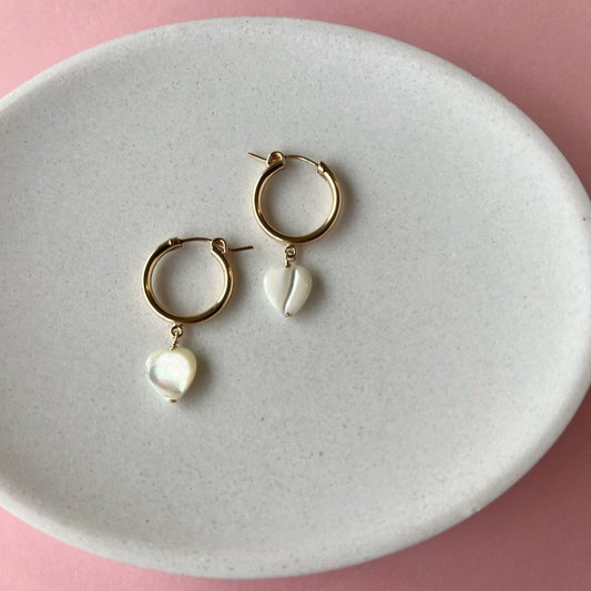 Shell Heart Hoops